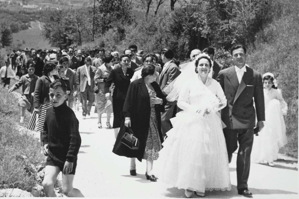 Foto storica - scena di un matrimonio a Campi di Norcia