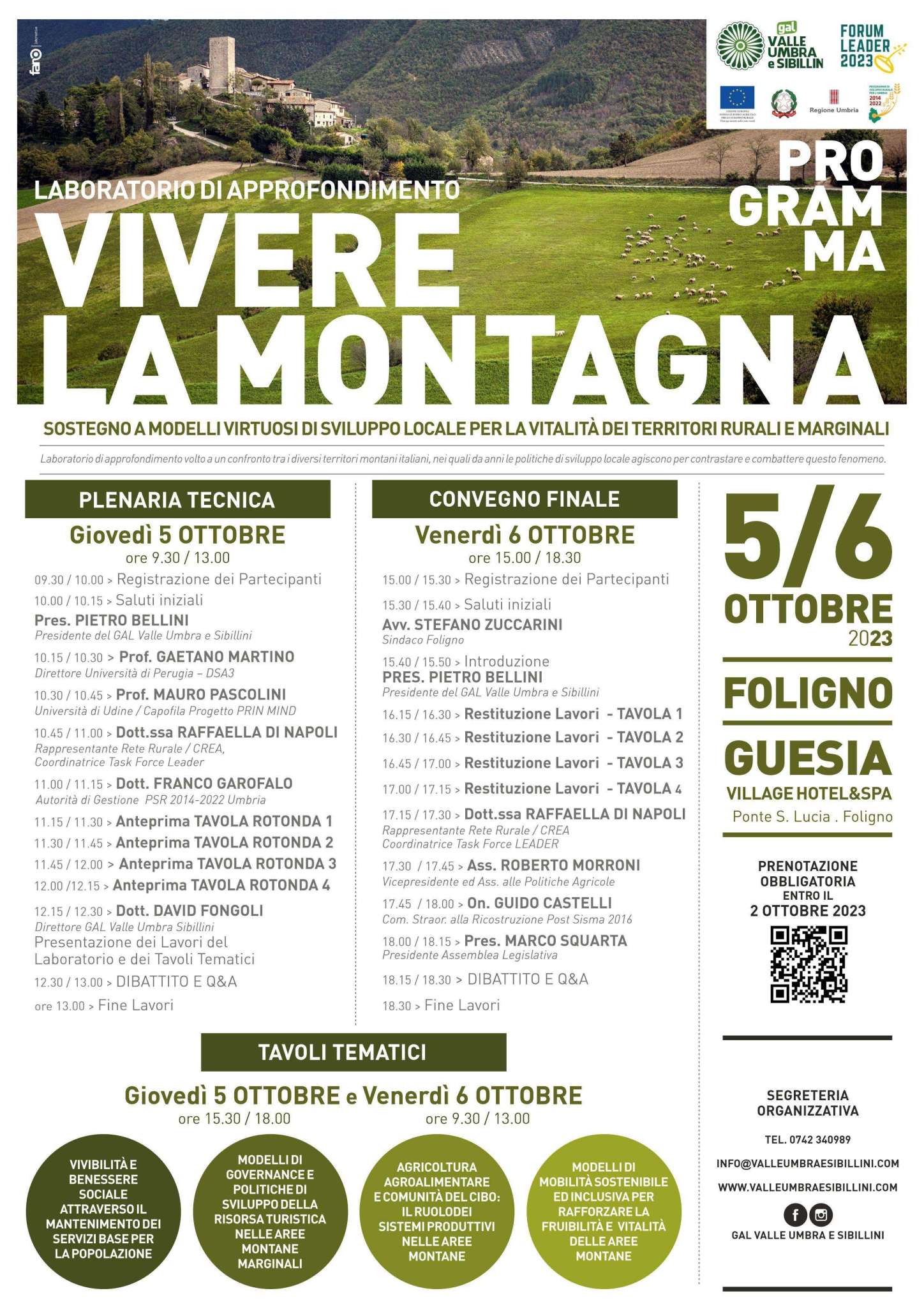 Laboratorio di approfondimento “Vivere la montagna” – 5-6 ottobre 2023